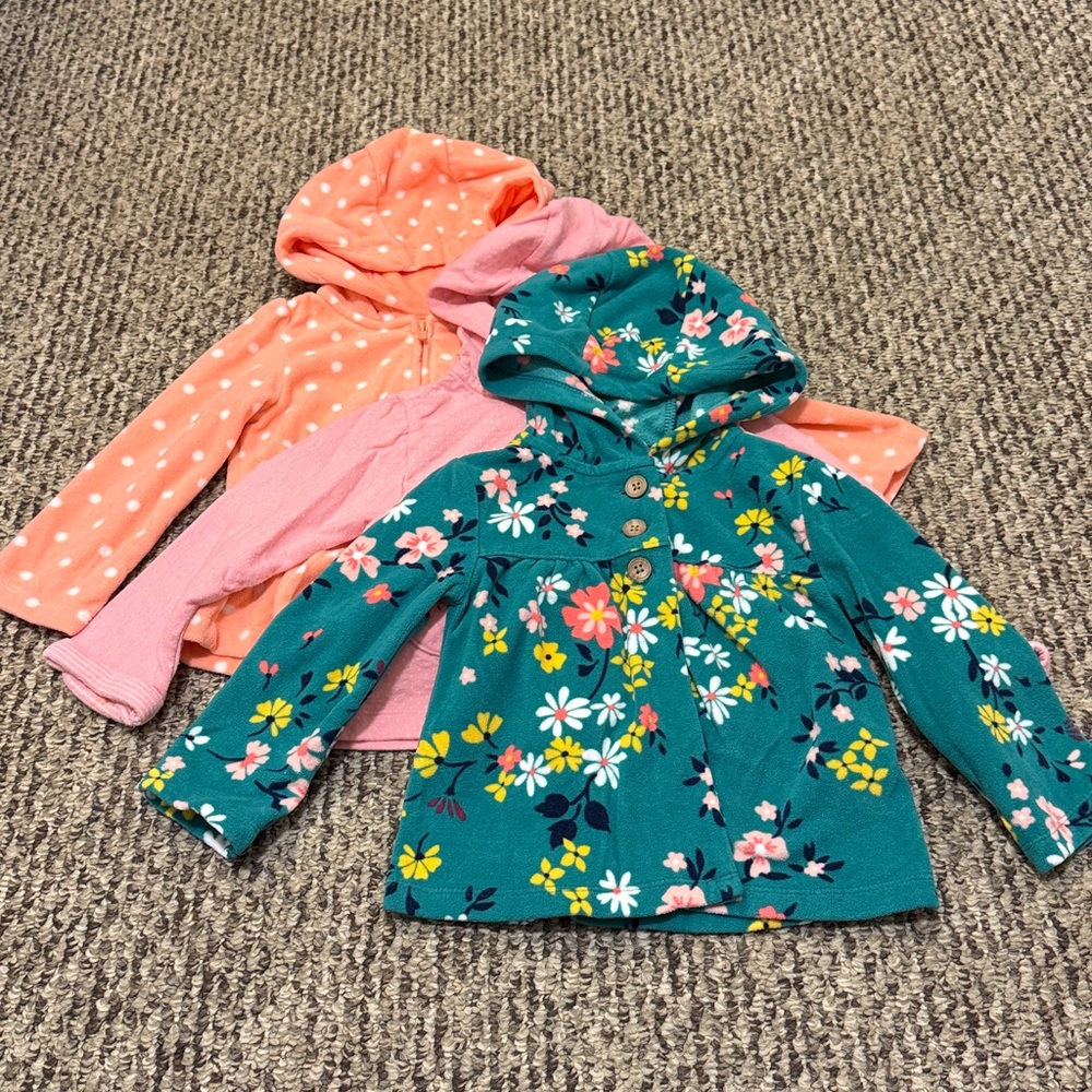 Lot of 3 hooded sweatshirts 18 months